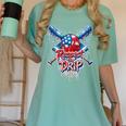 Respect The Drip Baseball American Flag Ice Cream Drip Youth Women's Comfort Colors T-Shirt Violet Respect The Drip Baseball American Flag Ice Cream Drip Youth Women's Comfort Colors T-Shirt Violet