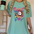 Respect The Drip Baseball Drip Glove Youth Boys Girls Player Women's Comfort Colors T-Shirt Violet