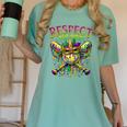 Respect The Drip Mardi Gras Baseball Ice Cream Boys Carnival Women's Comfort Colors T-Shirt Violet Respect The Drip Mardi Gras Baseball Ice Cream Boys Carnival Women's Comfort Colors T-Shirt Violet