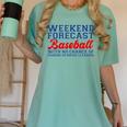 Retro Baseball Mom Mother's Day Weekend Forecast Baseball Women's Comfort Colors T-Shirt Violet Retro Baseball Mom Mother's Day Weekend Forecast Baseball Women's Comfort Colors T-Shirt Violet