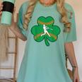 Retro Shamrock Baseball St Patricks Day Men Women Boys Girls Women's Comfort Colors T-Shirt Violet