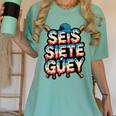 SEIS Siete Guey Baseball Drip Mexico Spanish 67 Slang Boys Women's Comfort Colors T-Shirt Violet SEIS Siete Guey Baseball Drip Mexico Spanish 67 Slang Boys Women's Comfort Colors T-Shirt Violet