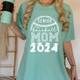 Senior Baseball MOM 2024 Graduation Caps Women's Comfort Colors T-Shirt Violet Senior Baseball MOM 2024 Graduation Caps Women's Comfort Colors T-Shirt Violet