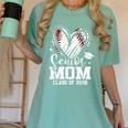 Senior Mom Class Of 2026 Baseball Graduation Heart Women's Comfort Colors T-Shirt Violet Senior Mom Class Of 2026 Baseball Graduation Heart Women's Comfort Colors T-Shirt Violet