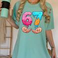 Six Seven 6-7 Baseball Ice Cream Drip 67 Meme Hands Women's Comfort Colors T-Shirt Violet Six Seven 6-7 Baseball Ice Cream Drip 67 Meme Hands Women's Comfort Colors T-Shirt Violet