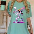 Skeleton Baseball Drip Boys Youth Kids Halloween Women's Comfort Colors T-Shirt Violet Skeleton Baseball Drip Boys Youth Kids Halloween Women's Comfort Colors T-Shirt Violet