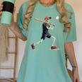 Skeleton Baseball Halloween Costume Men Boys Kids Women's Comfort Colors T-Shirt Violet