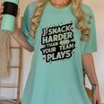I Snack Harder Than Your Team Plays Baseball Mom Women's Comfort Colors T-Shirt Violet I Snack Harder Than Your Team Plays Baseball Mom Women's Comfort Colors T-Shirt Violet