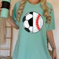 Soccer Baseball Player Soccer Baseball Mom Women's Comfort Colors T-Shirt Violet
