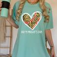 Softball Baseball Mom Valentine Leopard Heart Mother's Day Women's Comfort Colors T-Shirt Violet