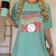 Somebody's Loudmouth Baseball Mom Baseball Women's Comfort Colors T-Shirt Violet