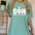 My Son Bought Me This Baseball Mom Women's Comfort Colors T-Shirt Violet