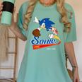 Sonic The Hedgehog Sonic Baseball Est 1991 Women's Comfort Colors T-Shirt Violet Sonic The Hedgehog Sonic Baseball Est 1991 Women's Comfort Colors T-Shirt Violet