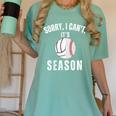 Sorry I Can't It's Volleyball Baseball Season Mom Of Both Women's Comfort Colors T-Shirt Violet Sorry I Can't It's Volleyball Baseball Season Mom Of Both Women's Comfort Colors T-Shirt Violet