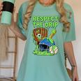 Spooky Zombie Respect The Drip Baseball Halloween Women's Comfort Colors T-Shirt Violet