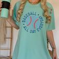 Spring 2024 Season Cute Baseball Mom All Day Everyday Women's Comfort Colors T-Shirt Violet Spring 2024 Season Cute Baseball Mom All Day Everyday Women's Comfort Colors T-Shirt Violet