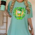 St Patrick Day Baseball Drip Ice Cream Baseball Home Plate Women's Comfort Colors T-Shirt Violet St Patrick Day Baseball Drip Ice Cream Baseball Home Plate Women's Comfort Colors T-Shirt Violet