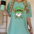 St Patricks Day Baseball Drip Ice Cream Baseball Home Plate Women's Comfort Colors T-Shirt Violet