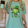 St Patricks Day Baseball Leprechaun Rainbow Green Baseball Women's Comfort Colors T-Shirt Violet St Patricks Day Baseball Leprechaun Rainbow Green Baseball Women's Comfort Colors T-Shirt Violet