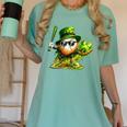 St Patrick’s Day Baseball Shamrock Player Women's Comfort Colors T-Shirt Violet St Patrick’s Day Baseball Shamrock Player Women's Comfort Colors T-Shirt Violet