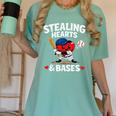Stealing Hearts & Bases Valentine’s Day Baseball Love Women's Comfort Colors T-Shirt Violet Stealing Hearts & Bases Valentine’s Day Baseball Love Women's Comfort Colors T-Shirt Violet