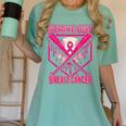 Strike Out Breast Cancer Baseball Ice Cream Drip Women's Comfort Colors T-Shirt Violet Strike Out Breast Cancer Baseball Ice Cream Drip Women's Comfort Colors T-Shirt Violet