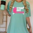 Strike Out Cancer Breast Cancer Awareness Baseball Warrior Women's Comfort Colors T-Shirt Violet Strike Out Cancer Breast Cancer Awareness Baseball Warrior Women's Comfort Colors T-Shirt Violet