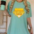 Strike Out Childhood Cancer Boys Baseball Drip Gold Ribbon Women's Comfort Colors T-Shirt Violet