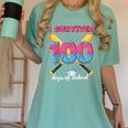I Survived 100 Days Of School Baseball Cream Drip Boys Women's Comfort Colors T-Shirt Violet I Survived 100 Days Of School Baseball Cream Drip Boys Women's Comfort Colors T-Shirt Violet