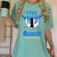 T1D Warrior Baseball Drip Diabetes Awareness Blue Ribbon Women's Comfort Colors T-Shirt Violet