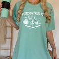 I Teach My Kids To Hit And Steal Baseball Mom Women's Comfort Colors T-Shirt Violet