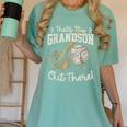 That's My Grandson Out There Jersey Number 56 Baseball Women's Comfort Colors T-Shirt Violet