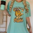 Twin Falls Taters Minor League Baseball Team Women's Comfort Colors T-Shirt Violet