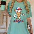 USA Patriotic Baseball Ice Cream Cone Freedom Women's Comfort Colors T-Shirt Violet USA Patriotic Baseball Ice Cream Cone Freedom Women's Comfort Colors T-Shirt Violet