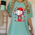 Valentine Baseball Heart Drip Sport Love Valentines Day Boys Women's Comfort Colors T-Shirt Violet
