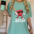 Valentines Bruh Red Heart Playing Baseball Men Boys Kids Women's Comfort Colors T-Shirt Violet Valentines Bruh Red Heart Playing Baseball Men Boys Kids Women's Comfort Colors T-Shirt Violet