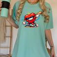 Valentines Day Baseball Dabbing Red Heart Love Boys Women's Comfort Colors T-Shirt Violet Valentines Day Baseball Dabbing Red Heart Love Boys Women's Comfort Colors T-Shirt Violet