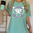 I Wear Purple For Alzheimers Awareness Baseball Heart Ribbon Women's Comfort Colors T-Shirt Violet I Wear Purple For Alzheimers Awareness Baseball Heart Ribbon Women's Comfort Colors T-Shirt Violet