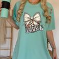 Wildcats Baseball Leopard Print Coquette Bow Mascot Game Day Women's Comfort Colors T-Shirt Violet