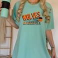 Wolves Baseball Team Baseball Mom Wolf Sports School Spirit Women's Comfort Colors T-Shirt Violet