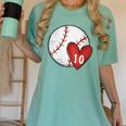 Womens Custom Baseball Mom Number 10 Heart For Mom Mommy Women's Comfort Colors T-Shirt Violet