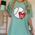 Womens Custom Baseball Mom Number 72 Heart For Mom Mommy Women's Comfort Colors T-Shirt Violet