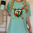 Xmas Baseball Six Seven 67 Meme Ice Cream Drip Men Women Women's Comfort Colors T-Shirt Violet Xmas Baseball Six Seven 67 Meme Ice Cream Drip Men Women Women's Comfort Colors T-Shirt Violet
