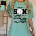 Yes Son Has Practice a Game Baseball Mom Women's Comfort Colors T-Shirt Violet Yes Son Has Practice a Game Baseball Mom Women's Comfort Colors T-Shirt Violet