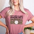 Act Like a Lady Scream Like a Baseball Mom Mother Women's Heather T-Shirt Heather Mauve Act Like a Lady Scream Like a Baseball Mom Mother Women's Heather T-Shirt Heather Mauve