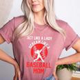 Act Like a Lady Scream Like a Baseball Mom Baseball Women's Heather T-Shirt Heather Mauve Act Like a Lady Scream Like a Baseball Mom Baseball Women's Heather T-Shirt Heather Mauve