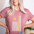 American Flag Baseball Mom Team Women's Heather T-Shirt Heather Mauve American Flag Baseball Mom Team Women's Heather T-Shirt Heather Mauve