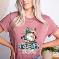 Artsy Baseball Mom Flowers Unique Game Day Ball Distressed Women's Heather T-Shirt Heather Mauve Artsy Baseball Mom Flowers Unique Game Day Ball Distressed Women's Heather T-Shirt Heather Mauve