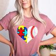 Autism Baseball Heart Autism Puzzle Baseball Mom Women's Heather T-Shirt Heather Mauve Autism Baseball Heart Autism Puzzle Baseball Mom Women's Heather T-Shirt Heather Mauve