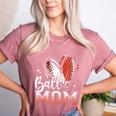 Ball Mom Football Baseball Mom Premium Women's Heather T-Shirt Heather Mauve Ball Mom Football Baseball Mom Premium Women's Heather T-Shirt Heather Mauve